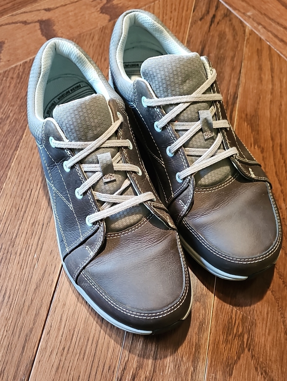 Ahnu Women's Dark Gray/ Brownish Lace-Up Trail Casual Shoes